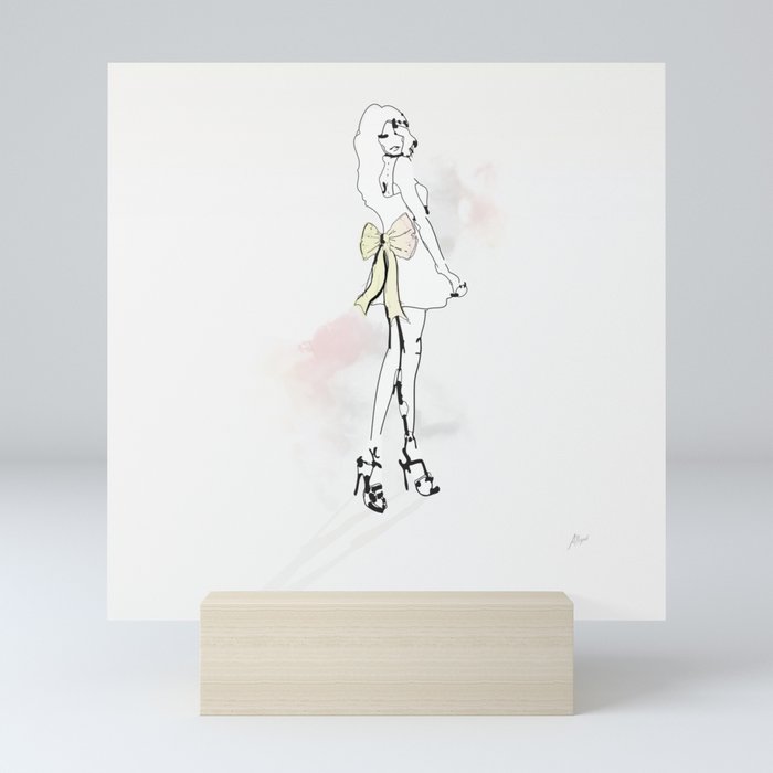 The Bow - Fashion Illustration Mini Art Print