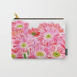 Pink Gerbera Daisy watercolor Carry-All Pouch