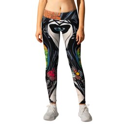 colorful gothic woman  Leggings | Mysticism, Women, Beautifulwoman, Black, Gothicstyle, Mysticwoman, Woman, Dark, Gothicwoman, Graphicdesign 