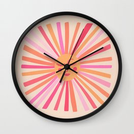Sunshine – Pink Wall Clock