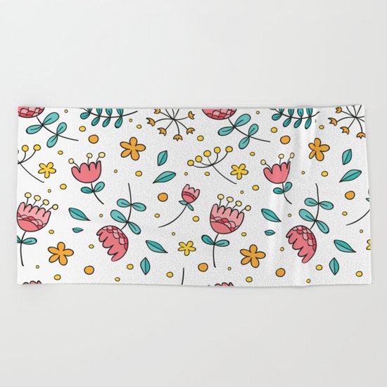 Spring pattern Beach Towel