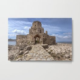 The castle of Methoni in Messinia, Greece Metal Print