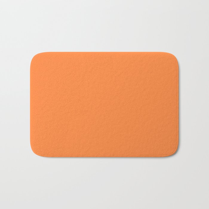 Irish Flag Orange Simple Solid Color Bath Mat