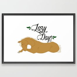 Lazy Days - Palomino Framed Art Print