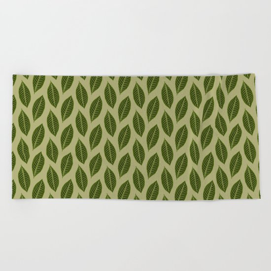 green foliage Beach Towel