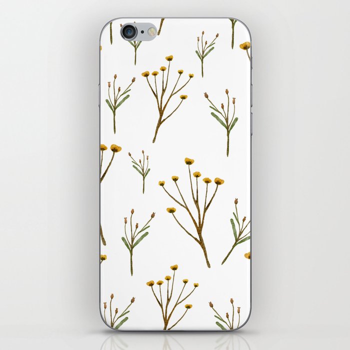 Wildflower pattern yellow flower floral iPhone Skin