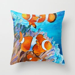 Olga- Clown Fish Throw Pillow