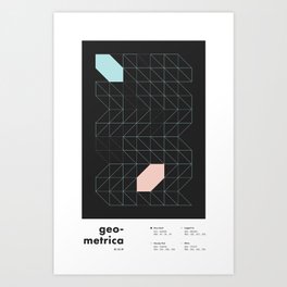 Geometrica - Color Study - 1/15/2019 - Graphic Art Print Art Print
