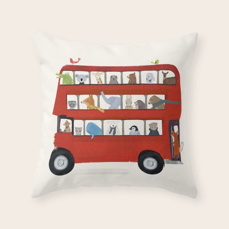 big red throw pillows