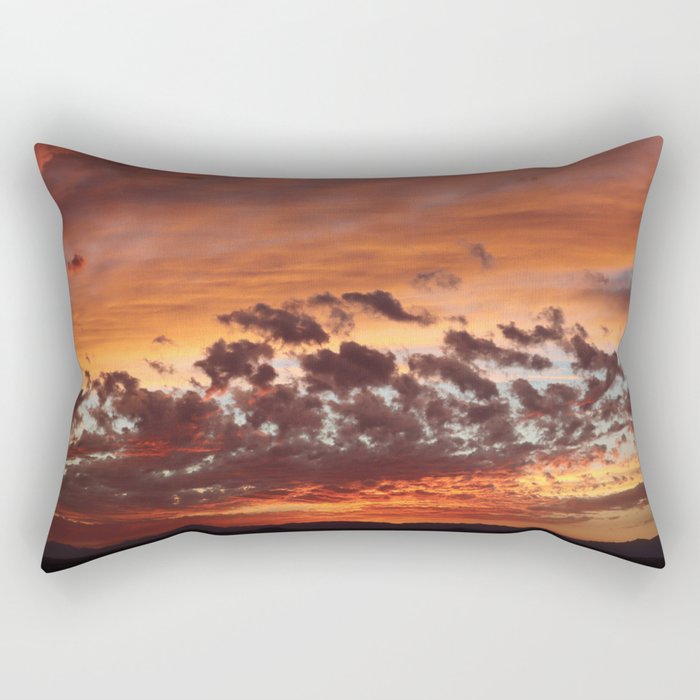 New Mexico Winter Sunset Rectangular Pillow