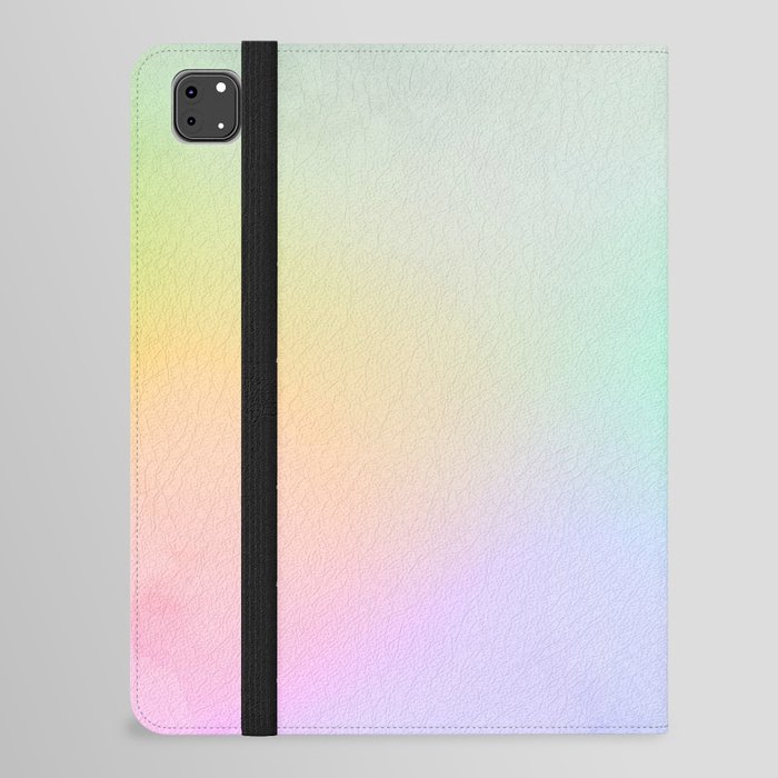 Rainbow watercolor background iPad Folio Case