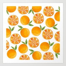 Oranges Pattern Art Print
