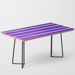 Blue and Pink Stripes with Paintbrush Texture Coffee Table