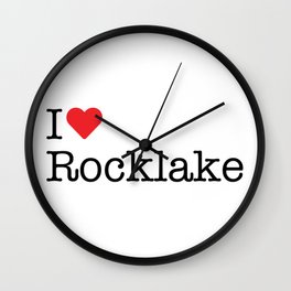 I Heart Rocklake, ND Wall Clock
