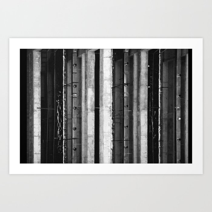 High Contrast Industrial Abstract Art Print By Thelensebender
