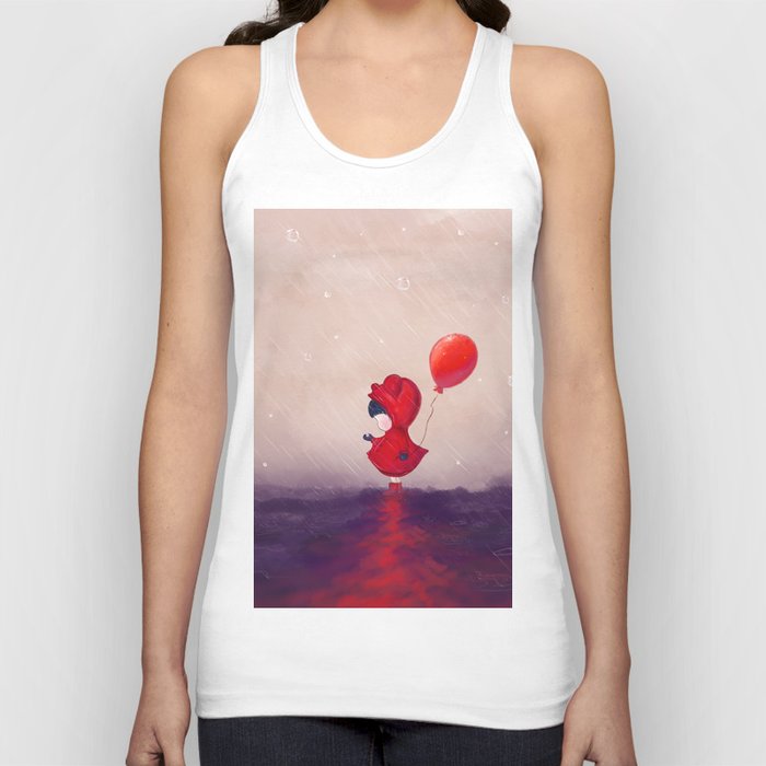 Girl with a red balloon  Tank Top