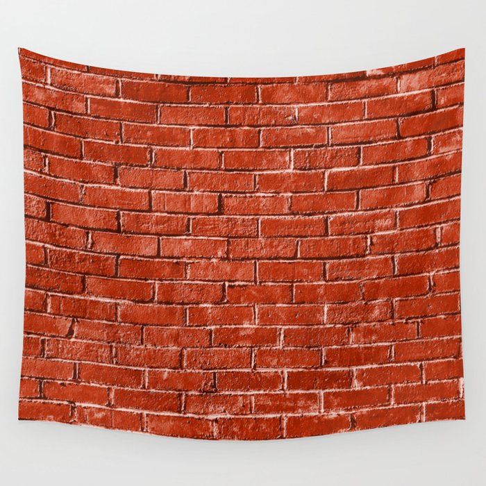 high resolution seamless rusty brick wall texture. texture pattern for continuous replicate. Red brick wall texture. Outdoor Vintage orange Brickwall Frame Background. village wall texture. Wall Tapestry