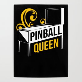 Arcade Games Pinball Machine For Women Poster