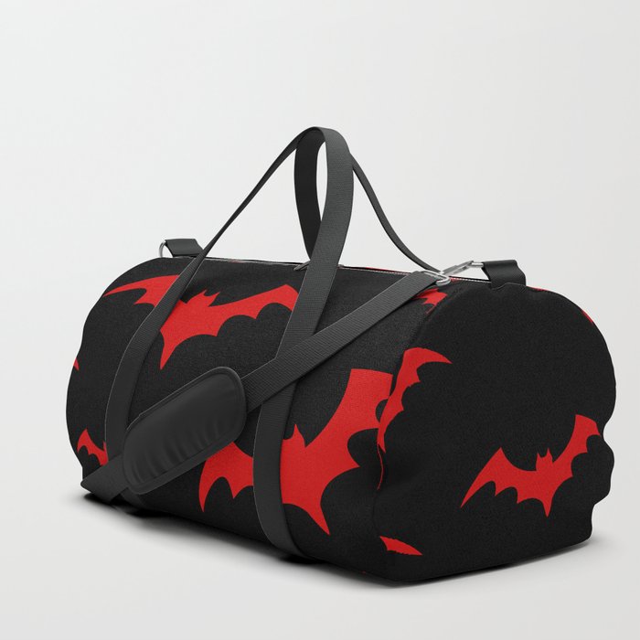 Halloween Bats Black & Red Duffle Bag