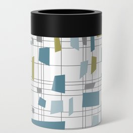 Retro Geometric Abstract Pattern Can Cooler