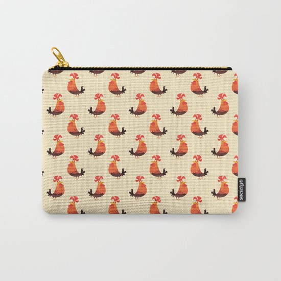 Roosters Pattern Carry-All Pouch