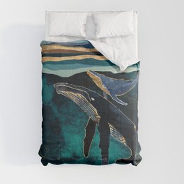 Moonlit Whales Comforter