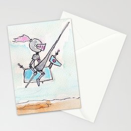 Atom Knight and Neutron Ride Out Stationery Cards