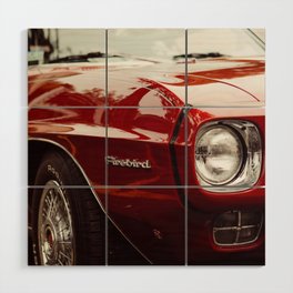 Vintage 1969 Firebird American Classic Muscle car automobile transportation color photograph / photography poster posters Wood Wall Art