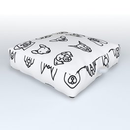 CUTE DOGS / PUPPIES PATTERN Outdoor Floor Cushion