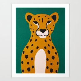 The Stare: Marigold Cheetah Art Print