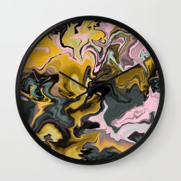 Unique digitally created marble design Wall Clock