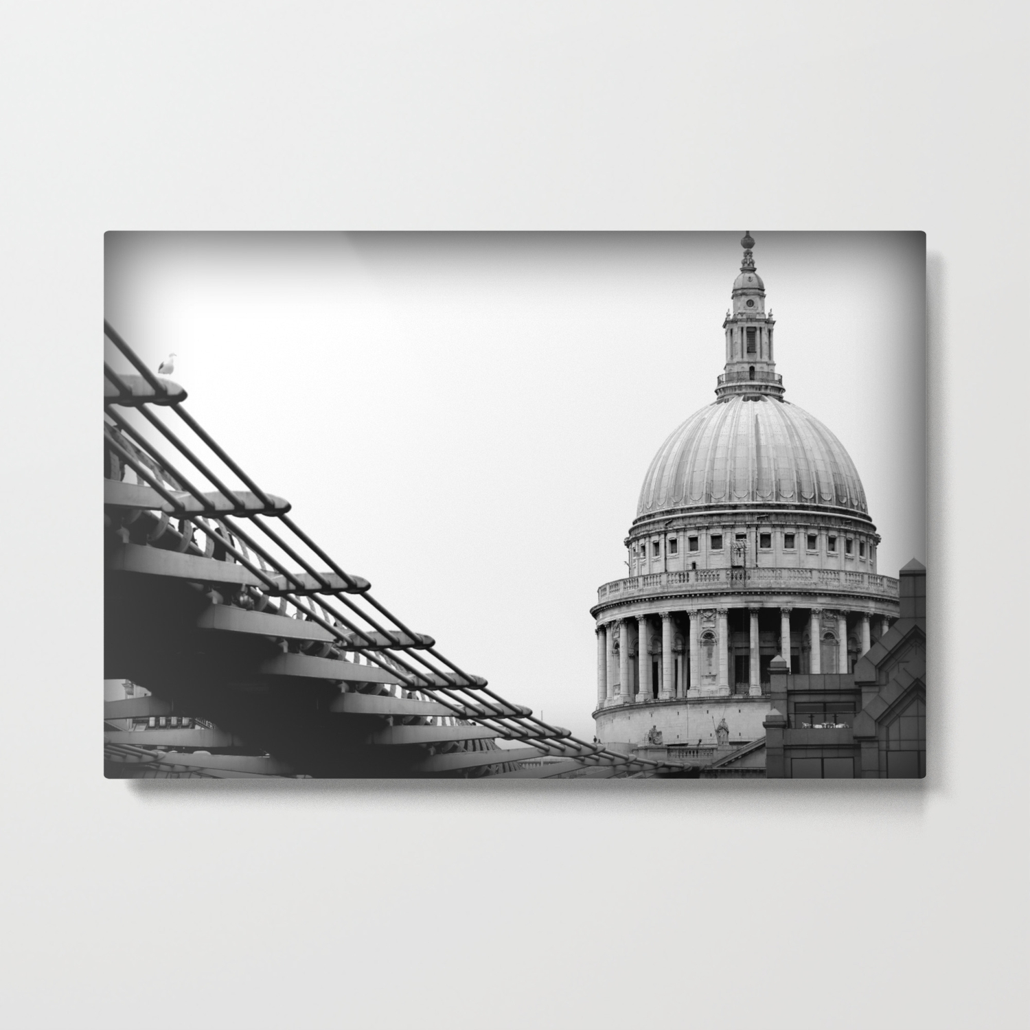 St Paul's Cathedral & The Millennium Bridge, London, Metal Print by Kerri Clegg Society6