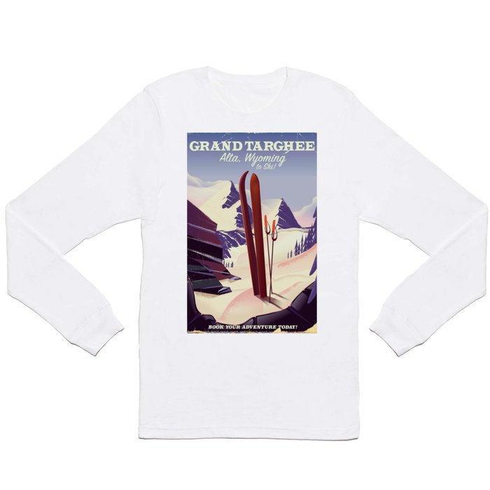 Grand Targhee, Alta, Wyoming ski poster Long Sleeve T Shirt
