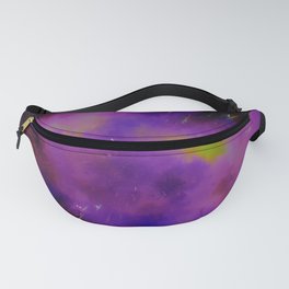 Digital glitch and distortion cosmos Fanny Pack