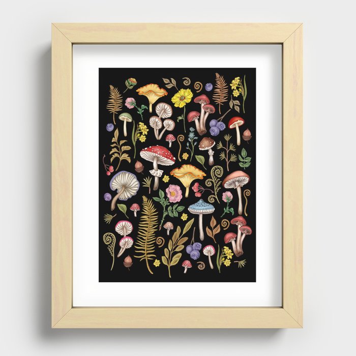 Botanical Mushroom #10 Recessed Framed Print