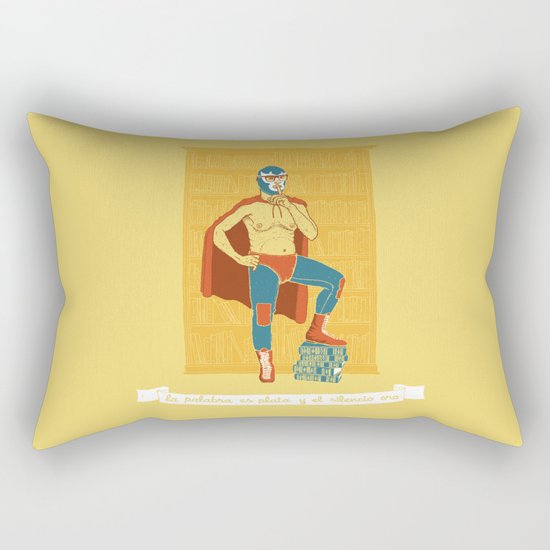 Lucha Library Rectangular Pillow