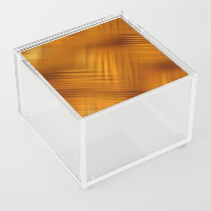 Orange brown Stripes Acrylic Box