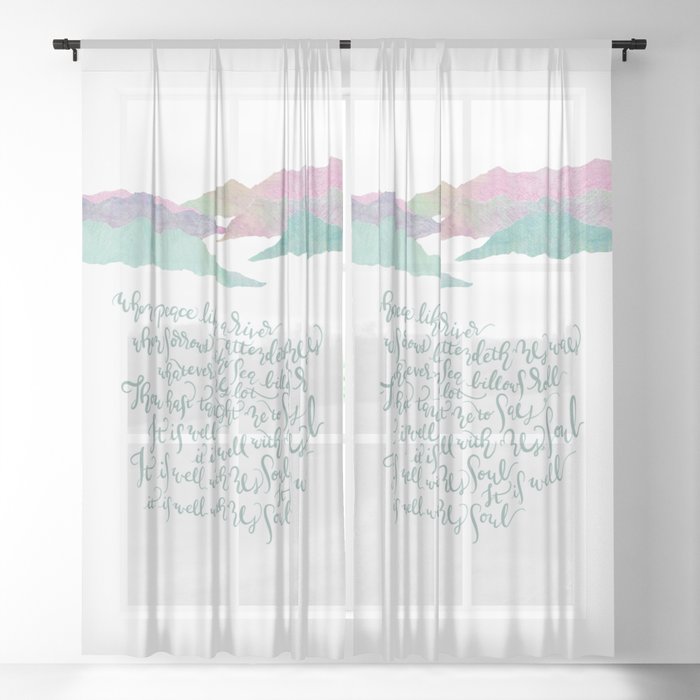 It Is Well With My Soul-Hymn / v.2 Sheer Curtain