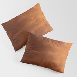 cognac suede leather ( faux  ) Pillow Sham