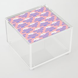 Y2K Squiggly Daisy pattern Acrylic Box