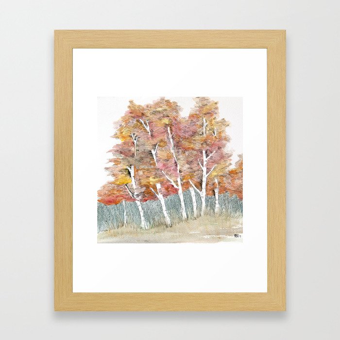A Stand of Fall Framed Art Print
