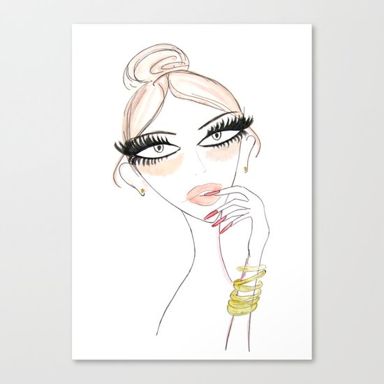 Thinking Babe Canvas Print