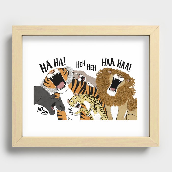 Big Cats Laughing Recessed Framed Print