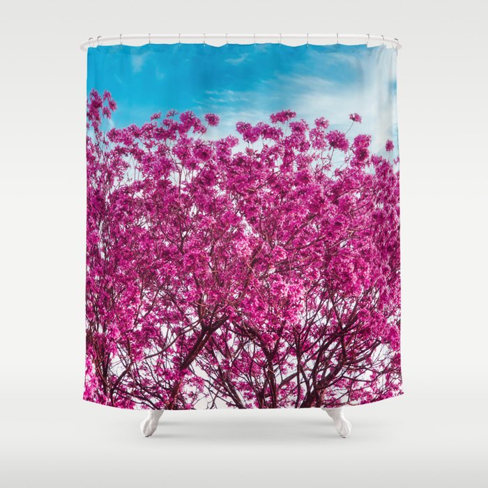 Handroanthus Tree - Pink Flowers #1 Shower Curtain