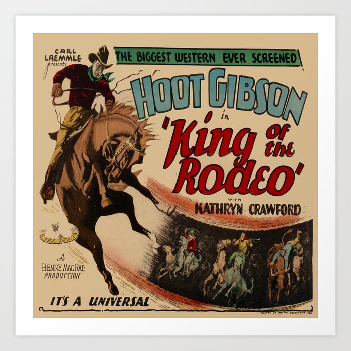 Cowboy Rodeo Poster Print