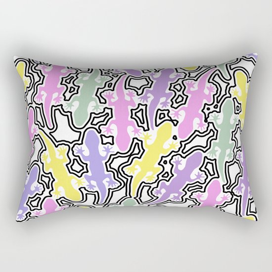 Lizards with a black outline Rectangular Pillow