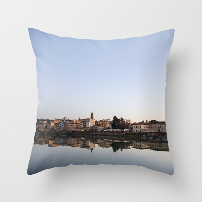 Florence at Dusk  |  Travel Photography Throw Pillow