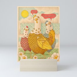 Motivational Chickens Mini Art Print