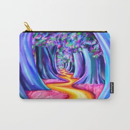 Psychedelic Trippy Tree Forest Path Carry-All Pouch