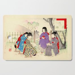 Little Girls Singing (Miyagawa Shuntei) Cutting Board